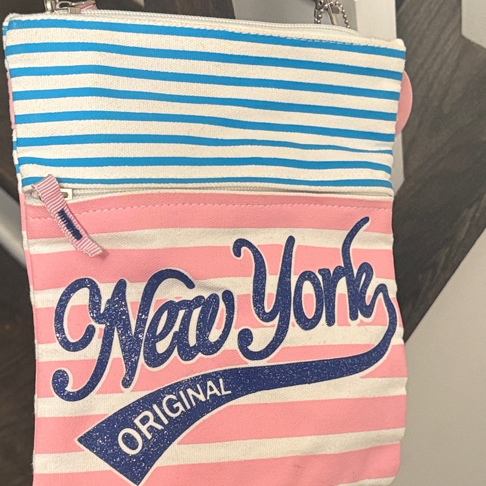 Pink and Blue Striped Kids Bag
